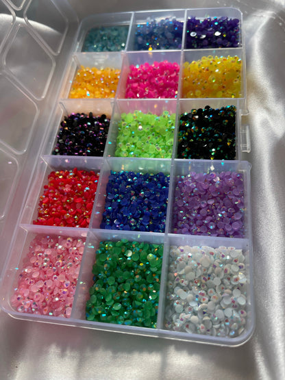 Resin Rhinestones with Clear backs 15,000 Rhinestones in each box!!